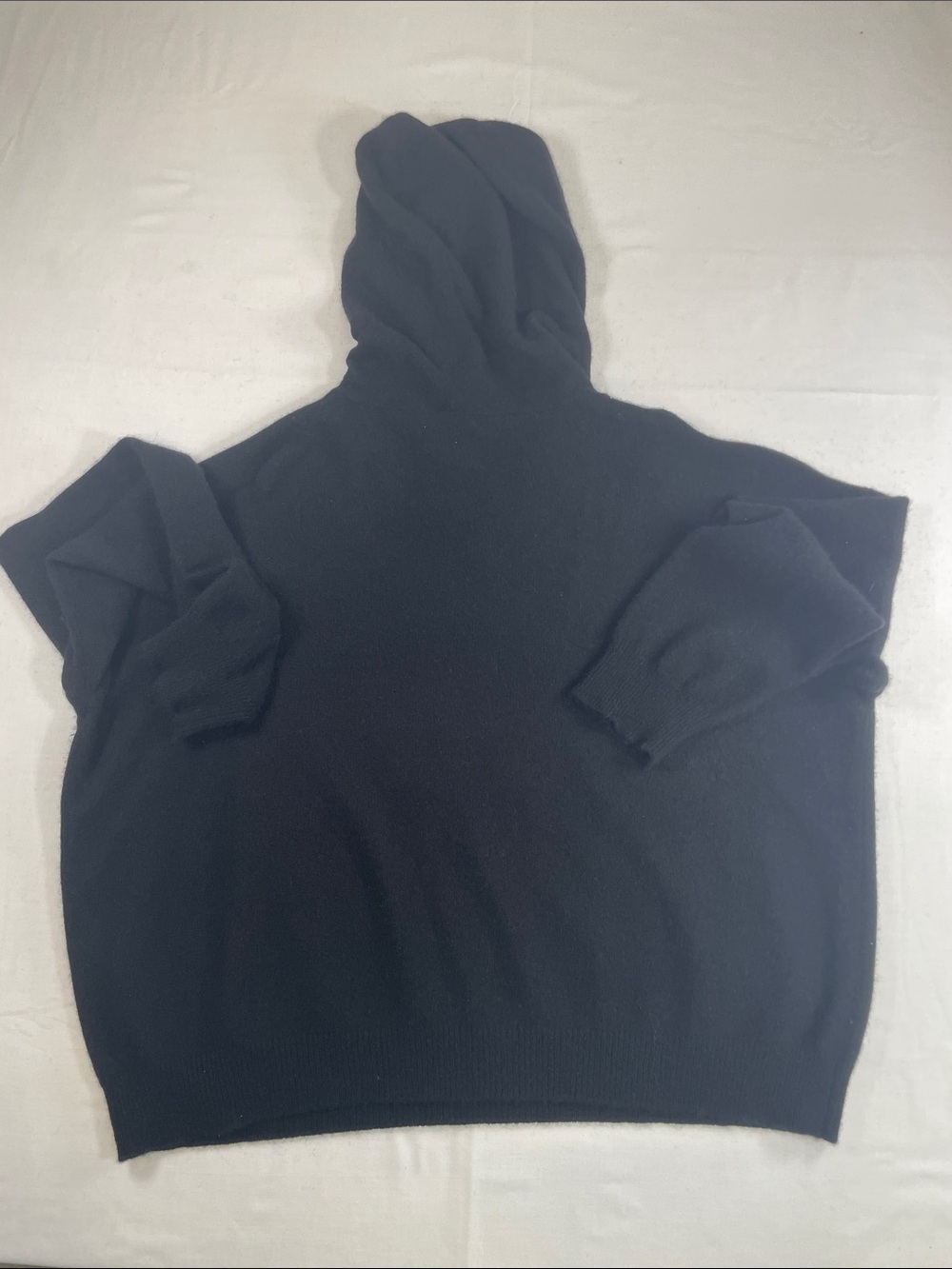 Hoodie Cashmere Oversized Black Jumper Sweater WL - Picture 10 of 10